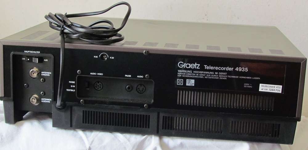 Magnétoscope Graetz Telerecorder 4943 - Lecteur Cassette VHS K7 - Hors